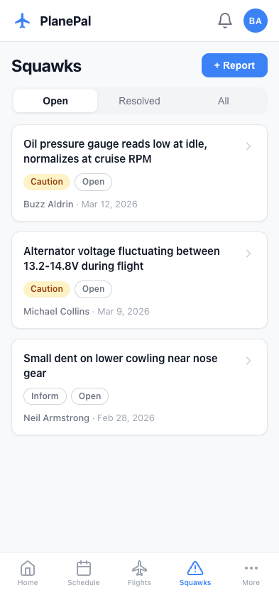 Report issues instantly